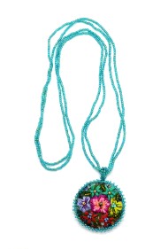 Embroidered Flower Necklace
